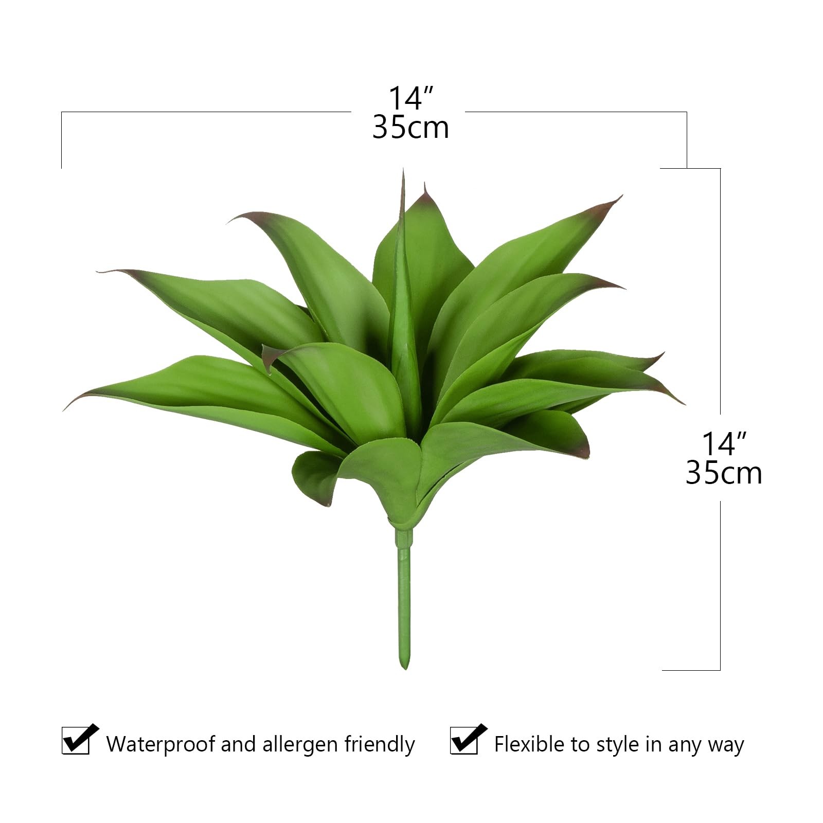 Artificial Agave Plants, UV Resistant Fake Agave Planters for Indoor and Outd…