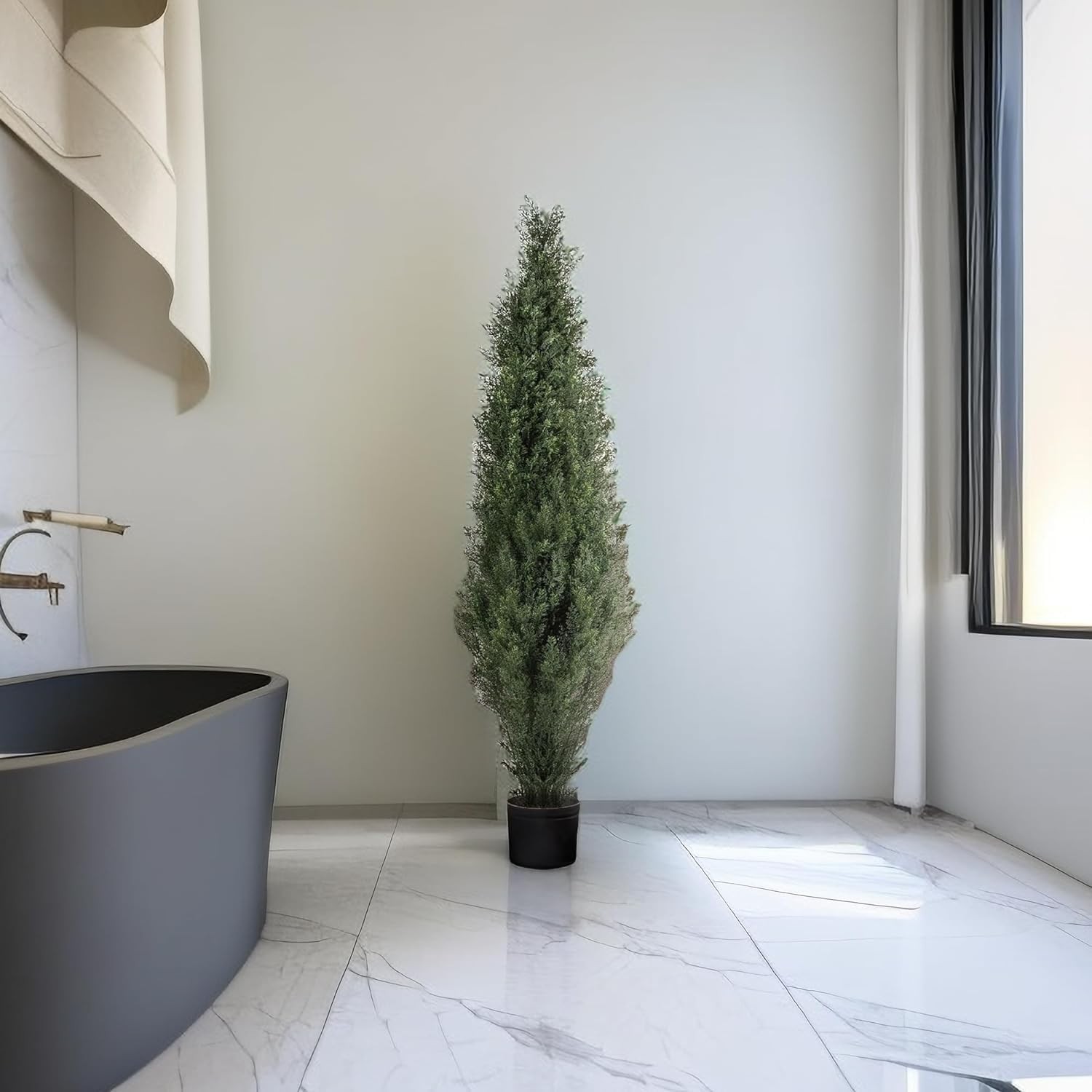 Artificial Topiary Cedar Tree 60 inch Tall (2 Pieces) outdoor artificial tree