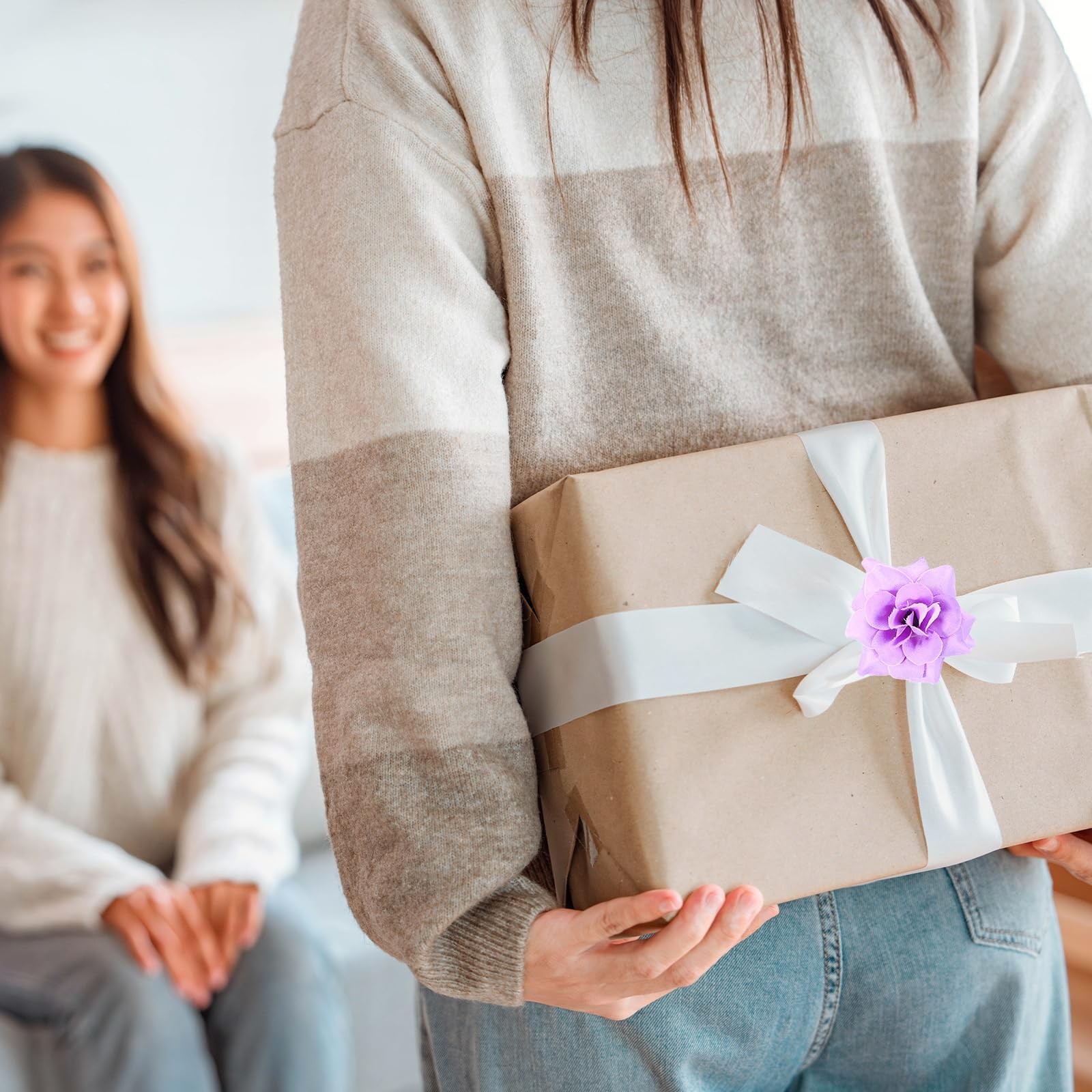 PATIKIL 1.77 Inch Artificial Roses Head, 100 Pcs Fake Flowers Wedding Faux Flowe