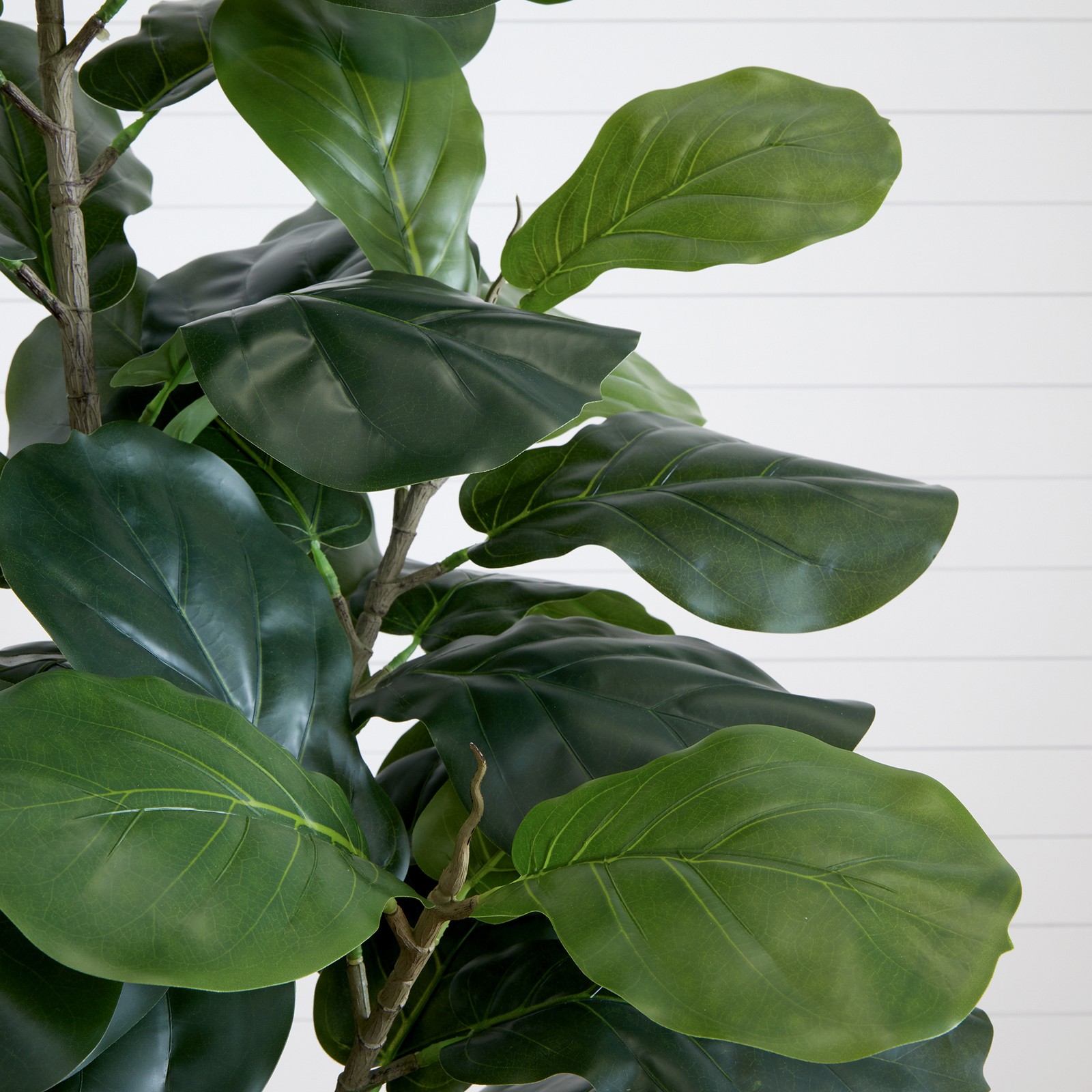 Nearly Natural 6ft Artificial Fiddle Leaf Tree in Green