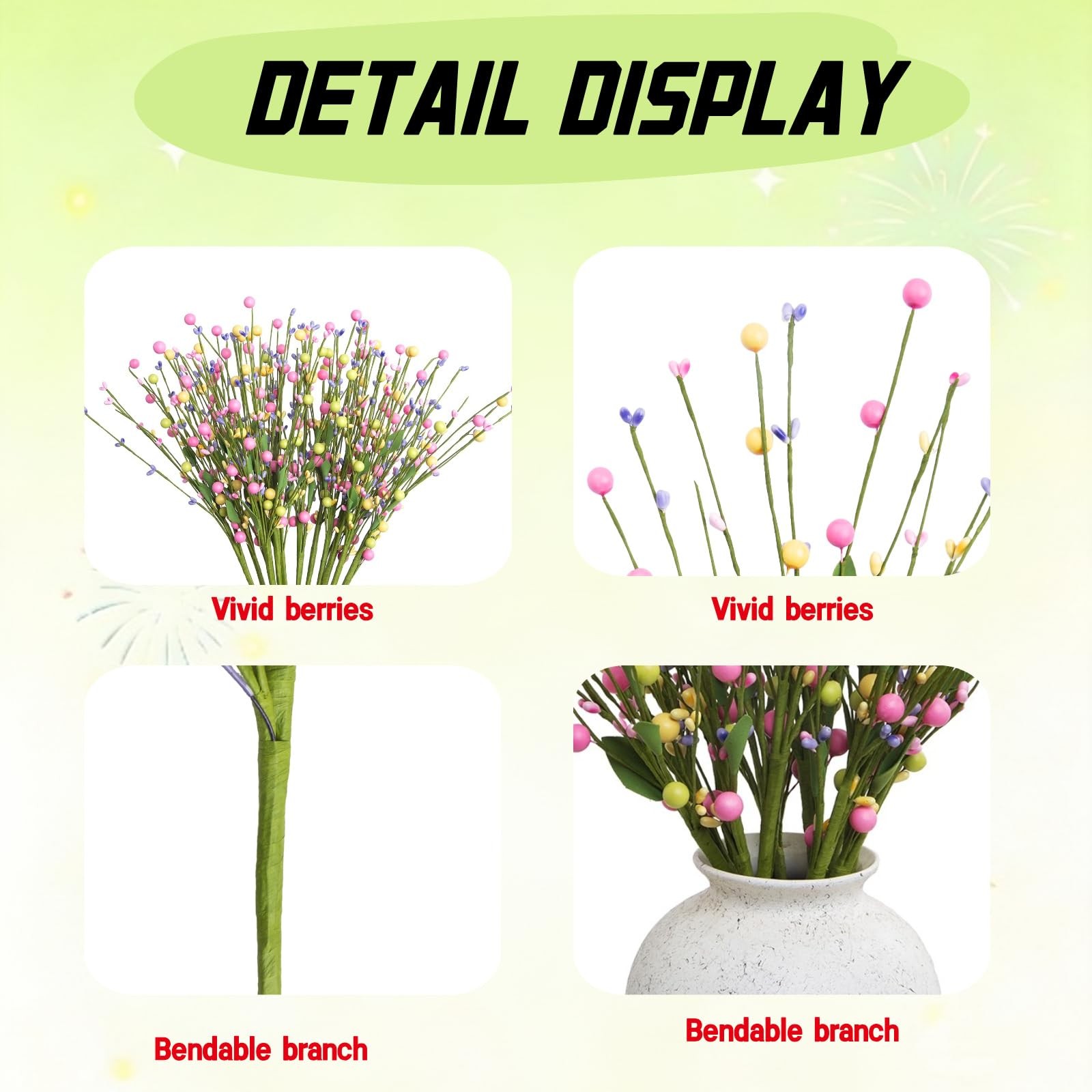 Artificial Easter Floral Picks Set of 12 Pack Easter Tree Picks and Spring Fl…