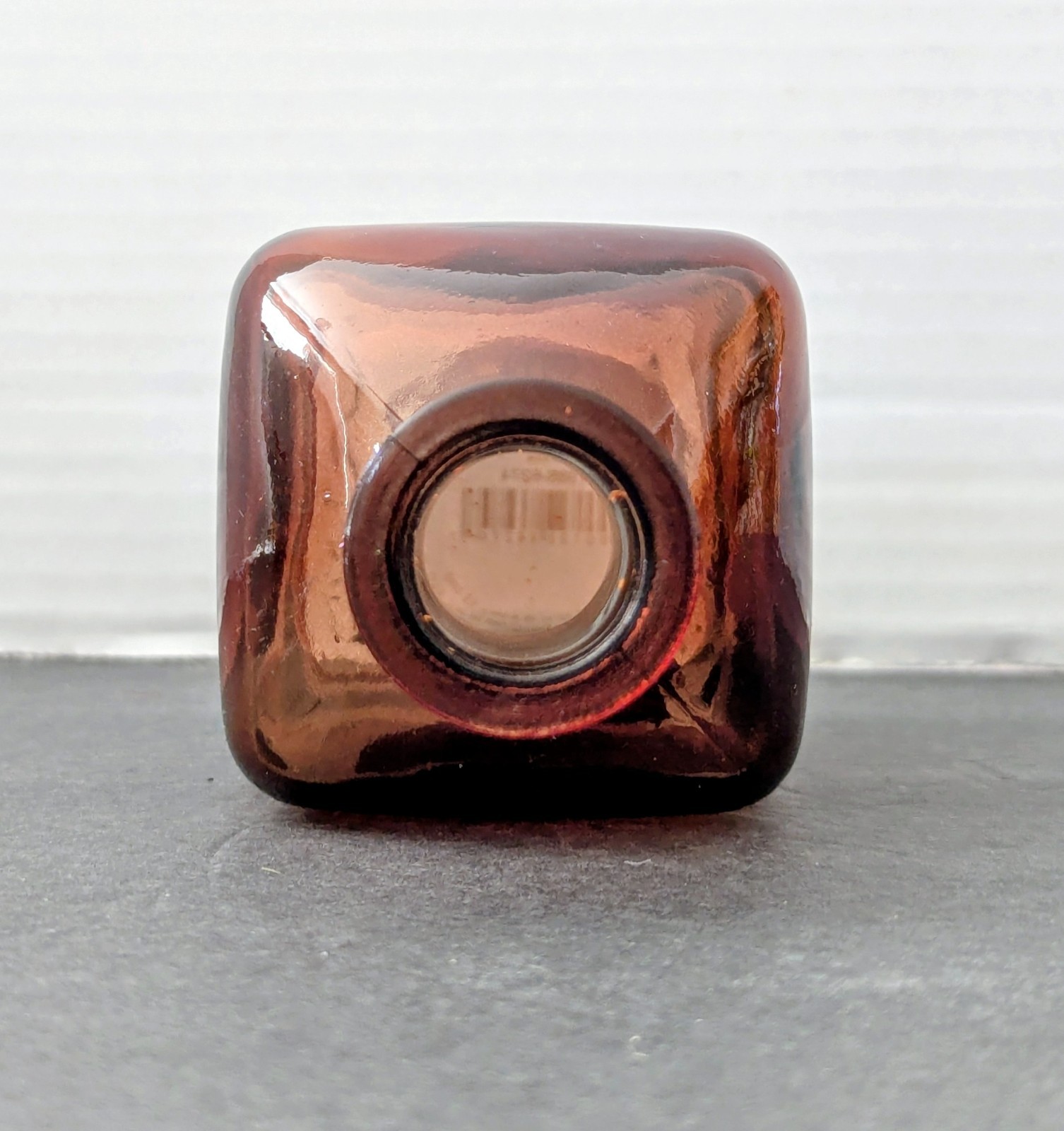 NEW Small Dark Am Bud Vase w/ Brown Eucalyptus Stems Fall Decor 5.5″ x 2.5″