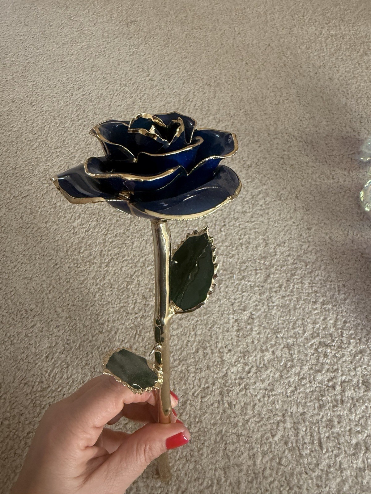 INFINITY GOLD PLATED rose covered in gold PRESERVED IN RESIN