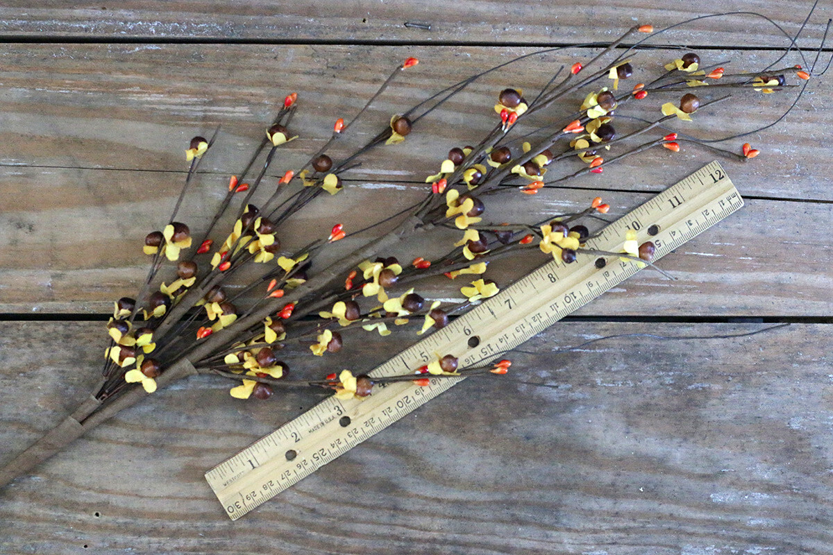Artificial Floral Pick Bittersweet & Orange Pip Berry Spray Fall Decor 29 in