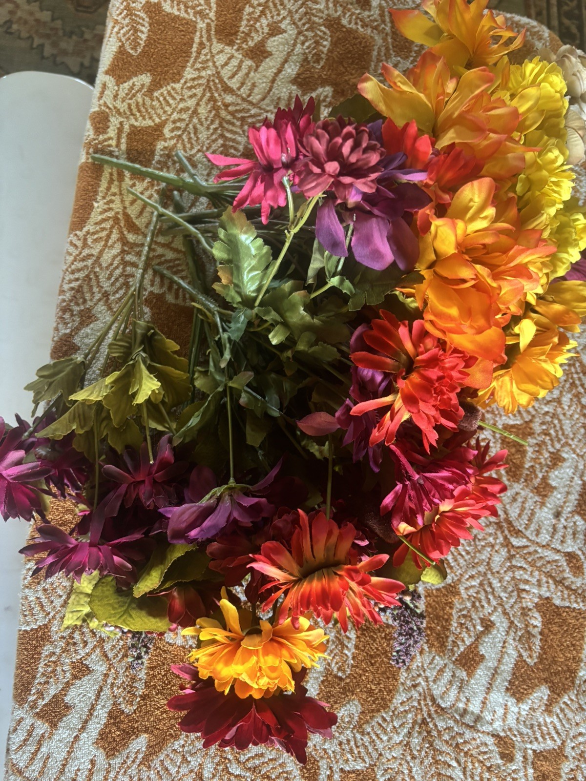 Designer Faux Fall Floral Stem Lot 13 Mixed Autumn Stems Wreath DIY