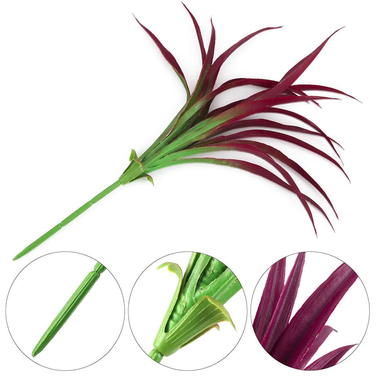 2/4/8/10Pcs Artificial Grass Fake Plants Outdoor UV Resistant Greenery StemDecor