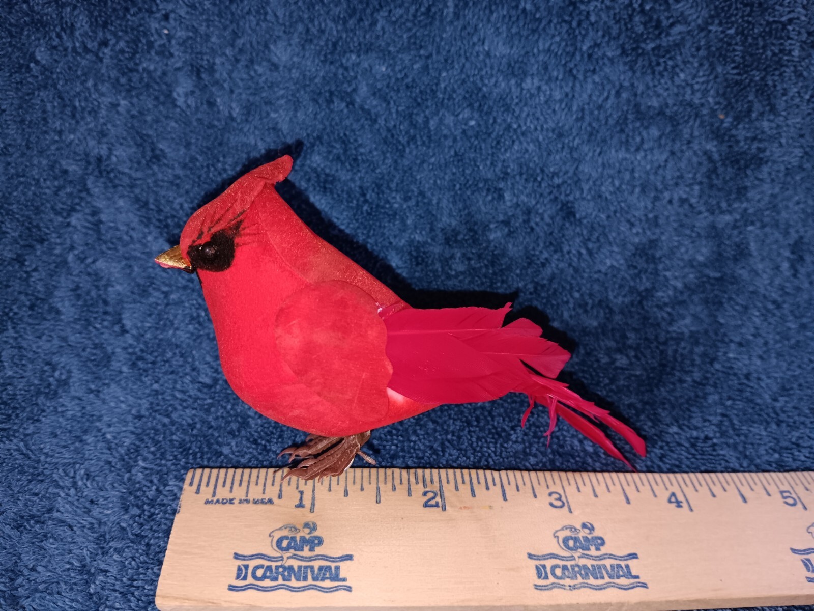 Wired Artificial 9 Red Cardinal Birds 1 Brown Mix Arrangement Decorations Arts