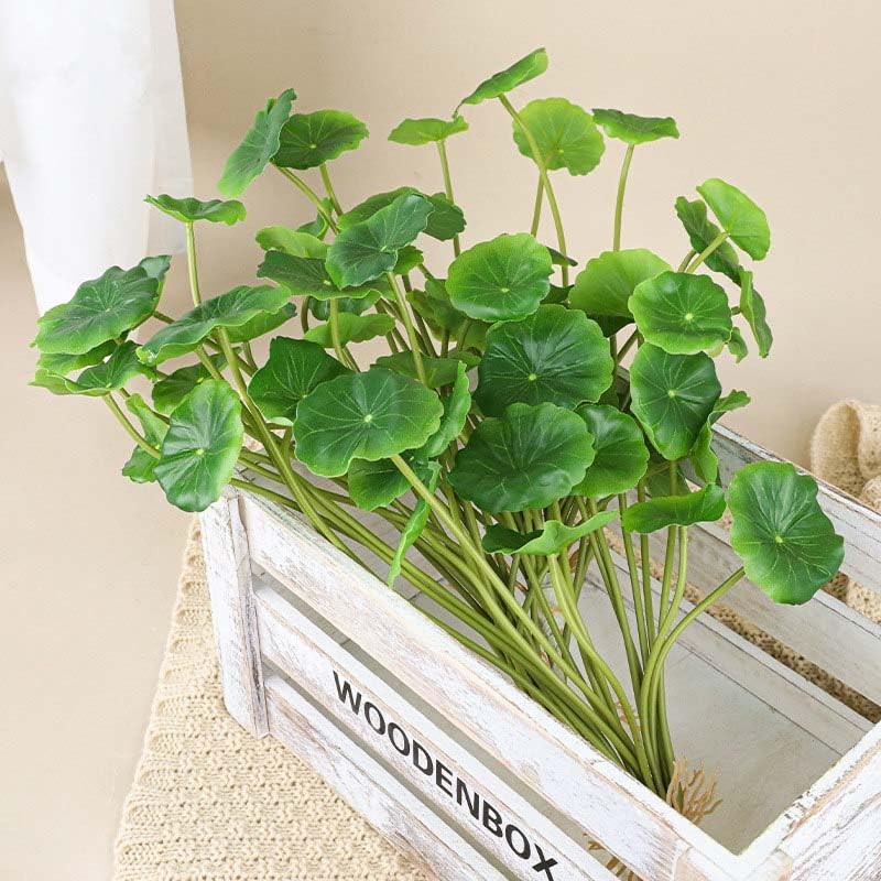 3pcs Small Fake Lotus Plants with Roofs and Leaves, Faux Greenery Stems for V…