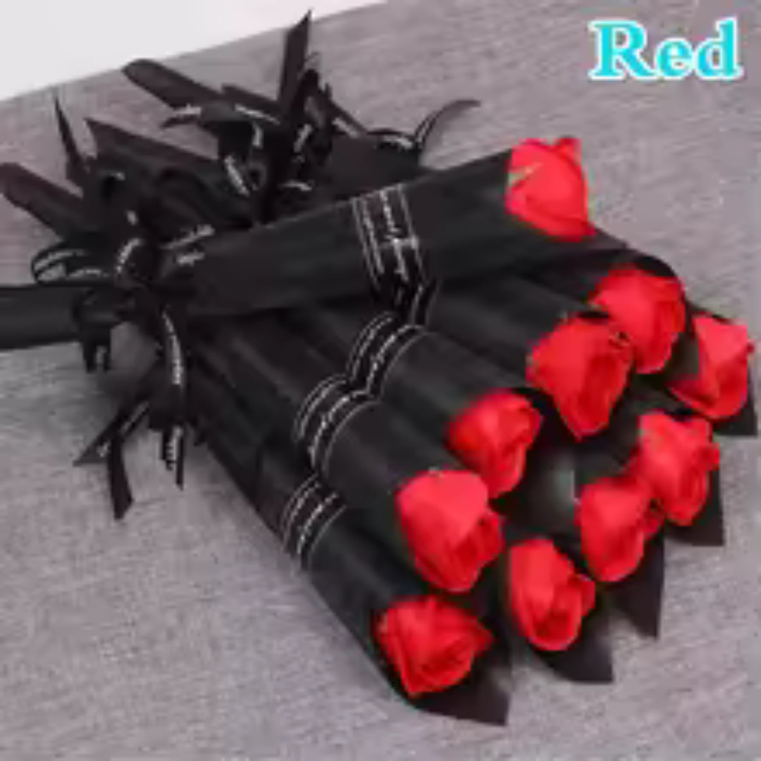 10PCS Artificial Rose Soap Flower Bouquet Multicolor Wedding Home Decor Gift