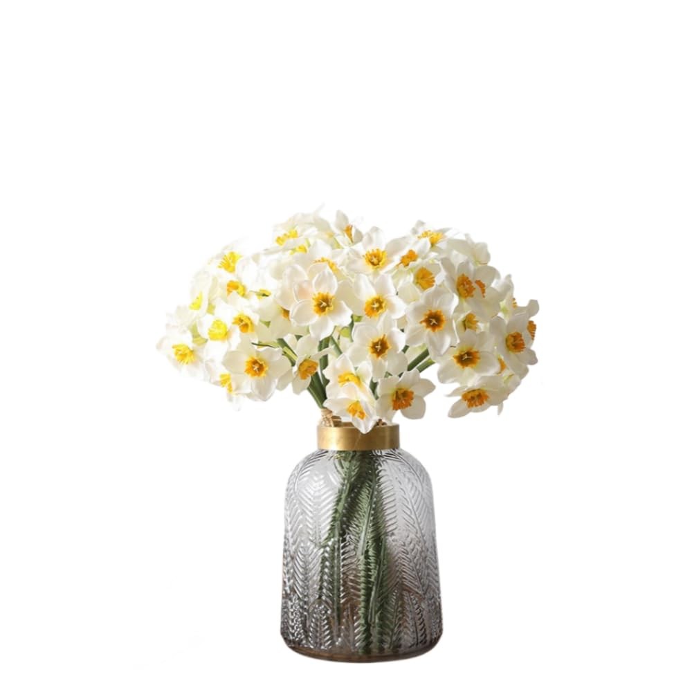 18 Pcs Artificial Flowers White Artificial Daffodils Flowers Real Touch Faux …