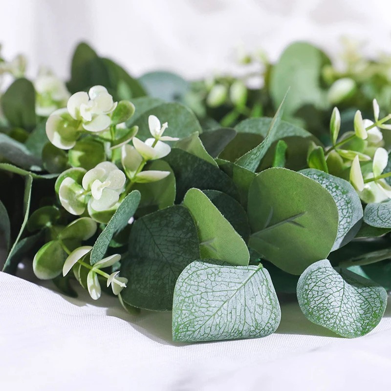 Artificial Eucalyptus Wreath 33cm Green Garland Wedding Home Party Decor