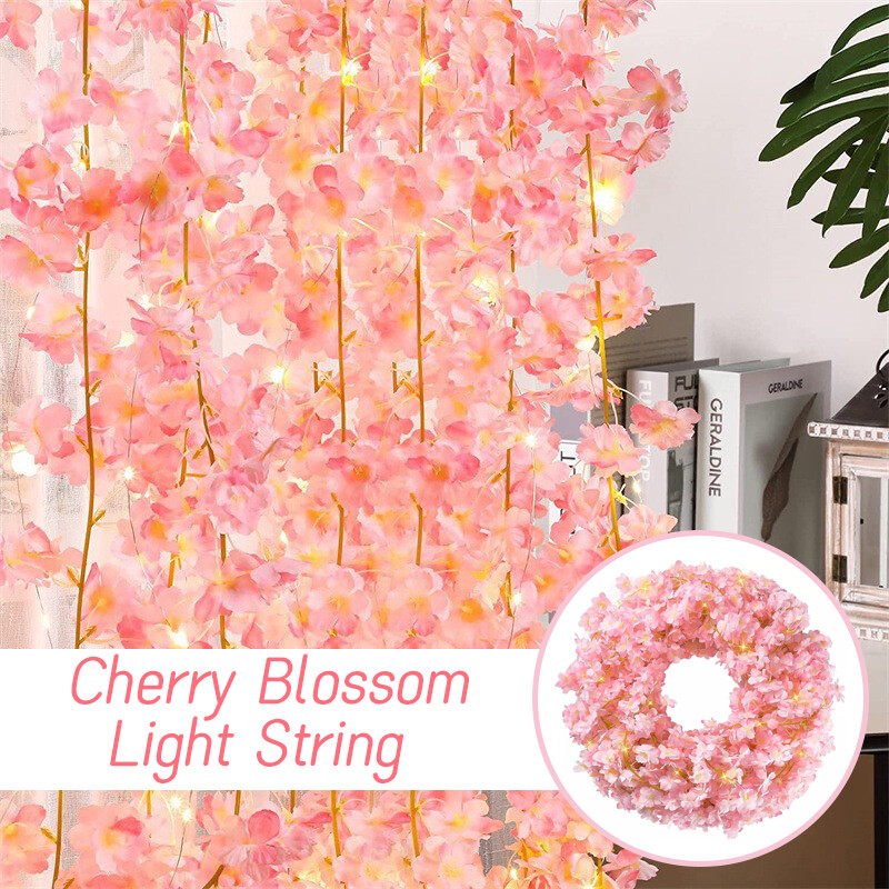 2M Cherry Blossom Light String Garland 20LED Fairy Lights Home Decro Waterproof