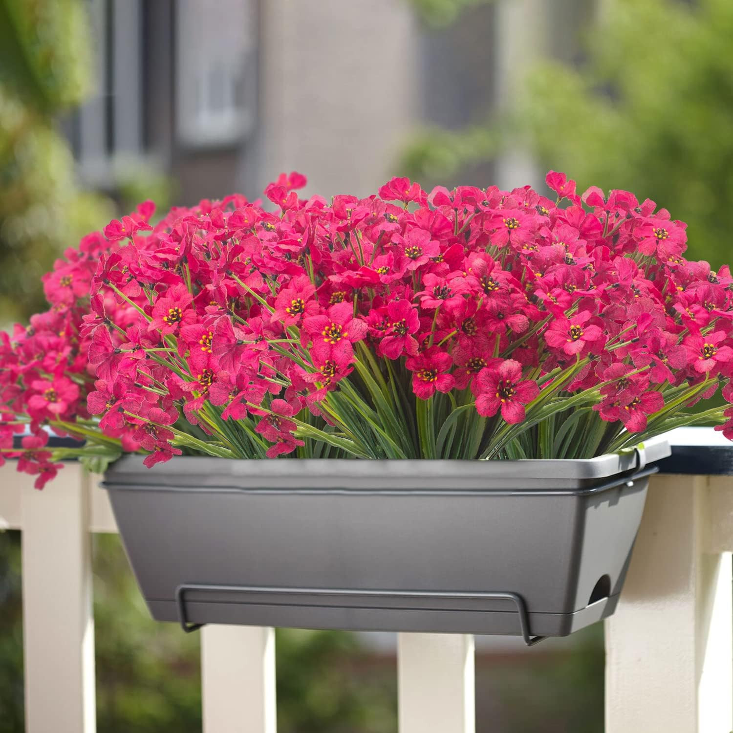 20 Bundles UV Resistant Artificial Flowers for Indoor & Outdoor Decoration