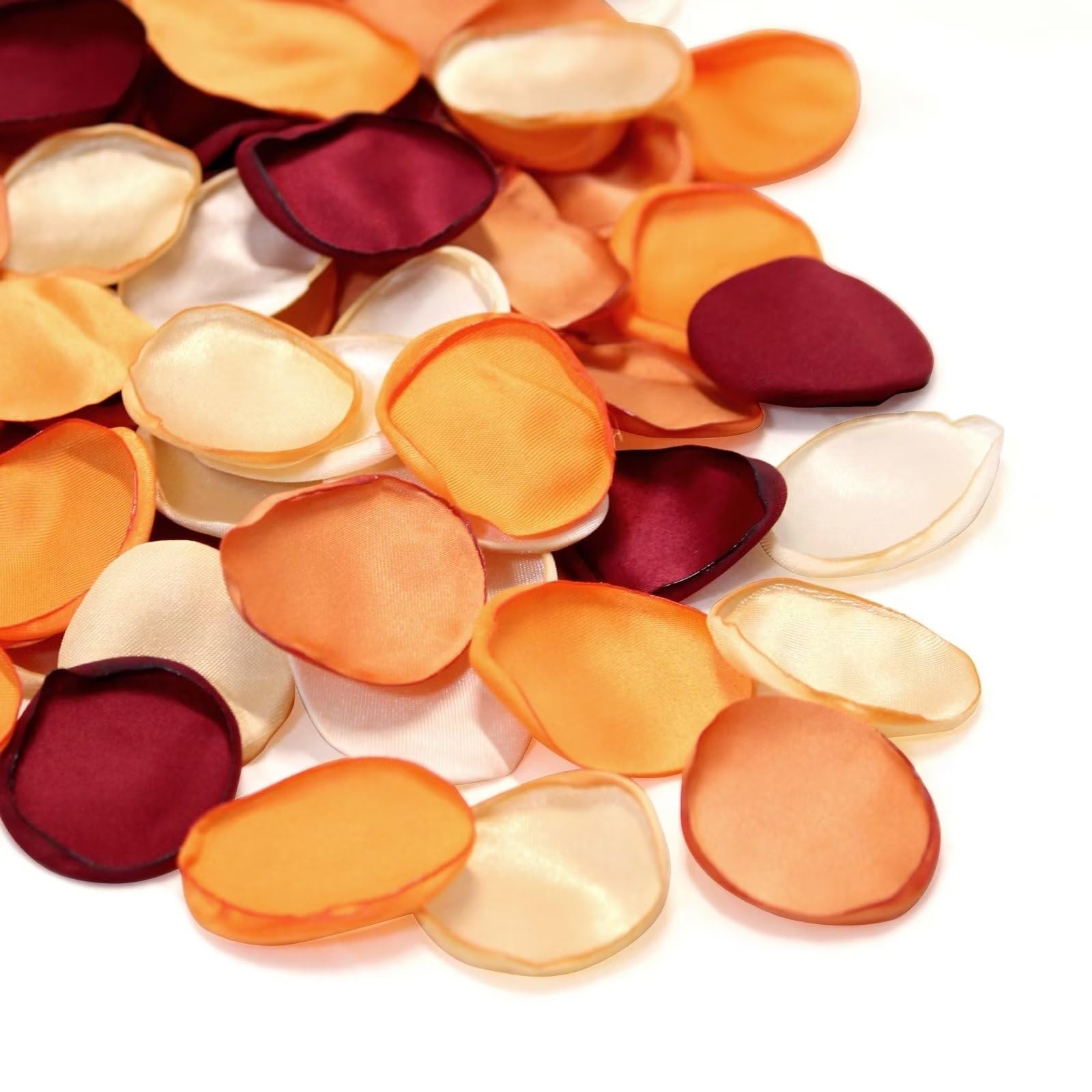 Orange Rose Petals 300pcs Artificial Flower Petals Fall Wedding Decor