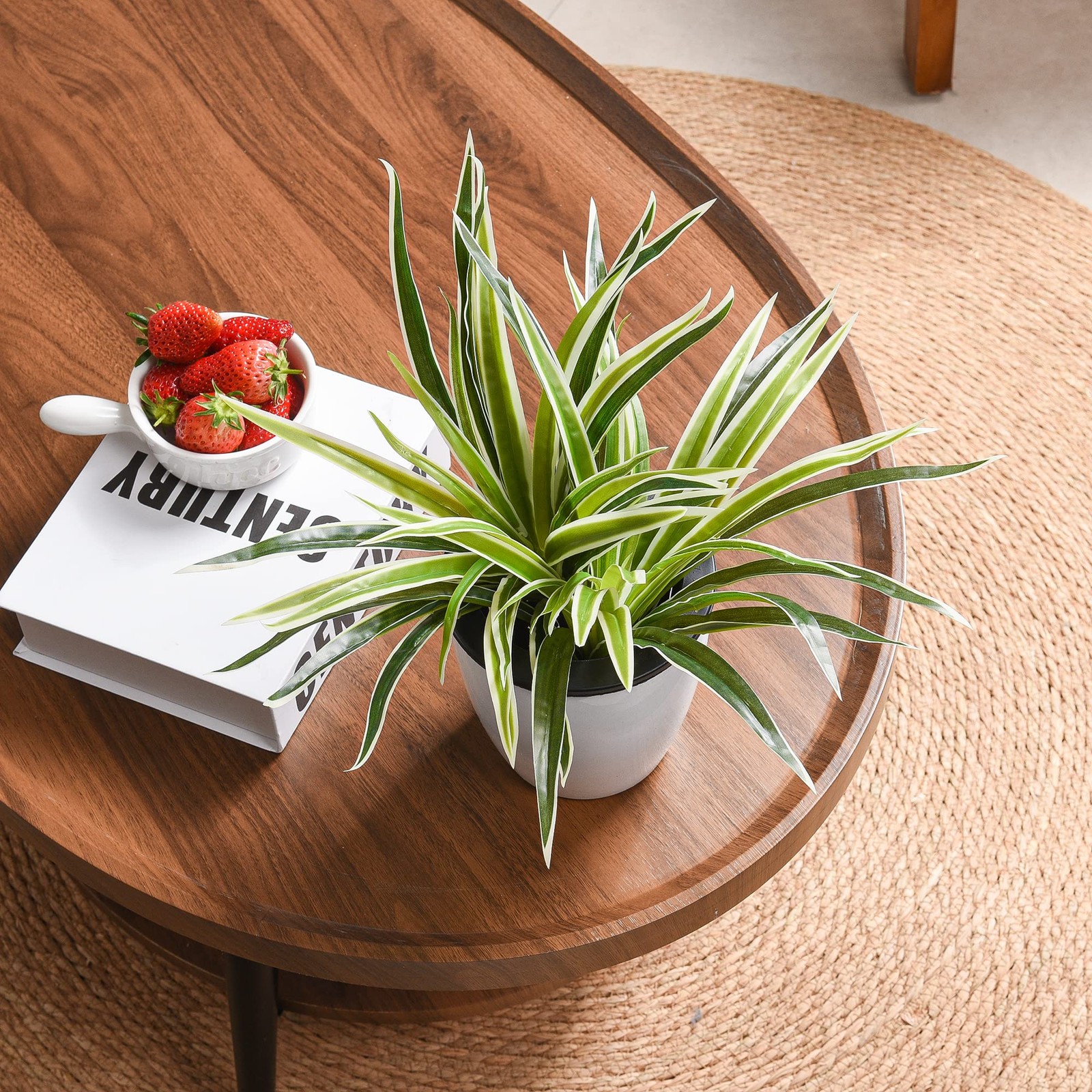 5 PCS Artificial Spider Plant Fake Greenery Realistic Chlorophytum Plants Ind…