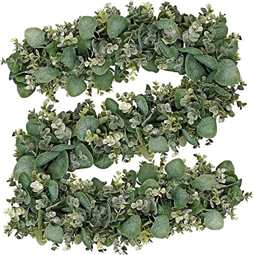 FLORLAB 6.2 Ft Long Faux Eucalyptus Garland – Wedding Arch Summer Garland –