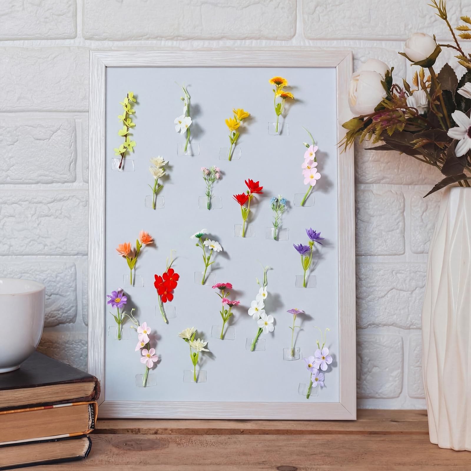 60 Pcs 3.9” Artificial Wildflower Silk Floating Flowers Floral Backdrop 3D F…