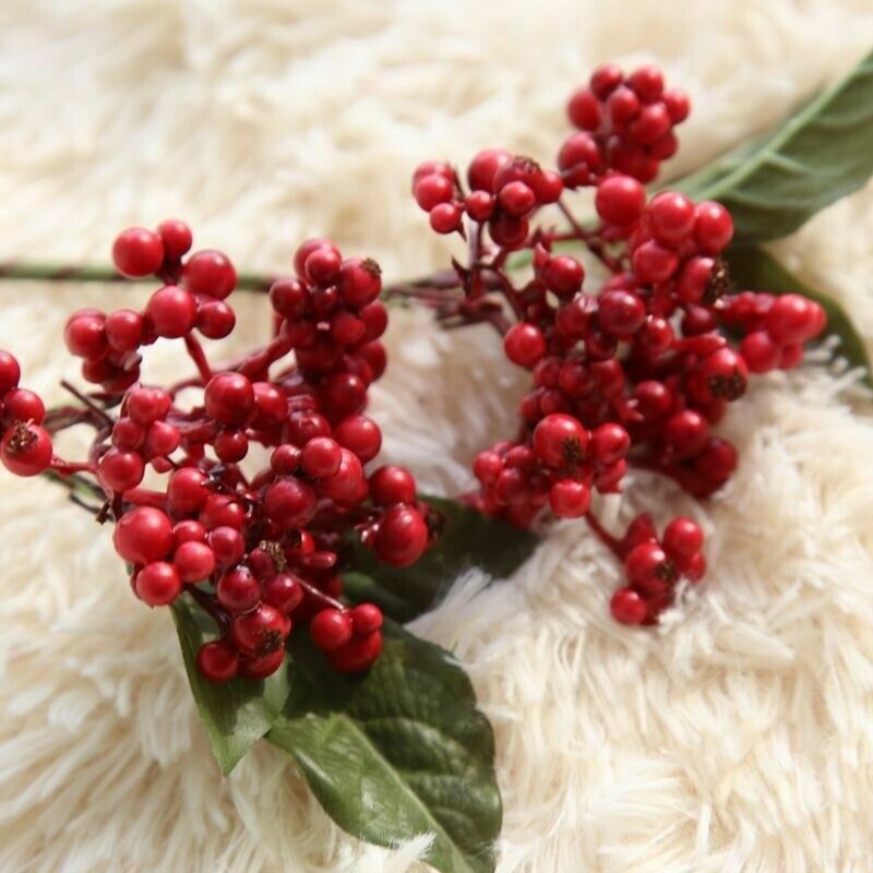 Bean Branch Simulation Flower Christmas Berry Artificial Flower Home Decor