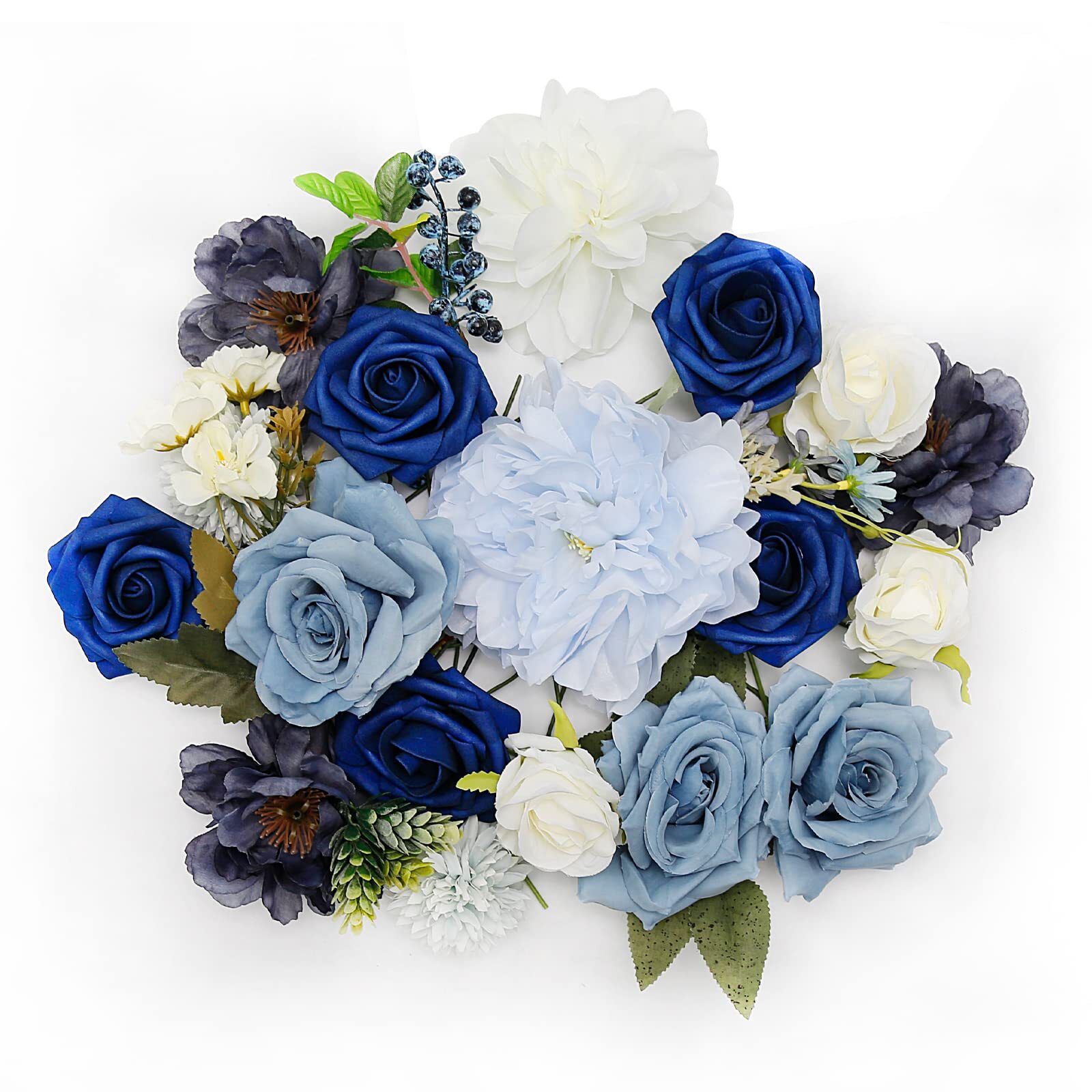 DIY Blue Artificial Flowers for Party Birthday Wedding Table Decorations Arch…