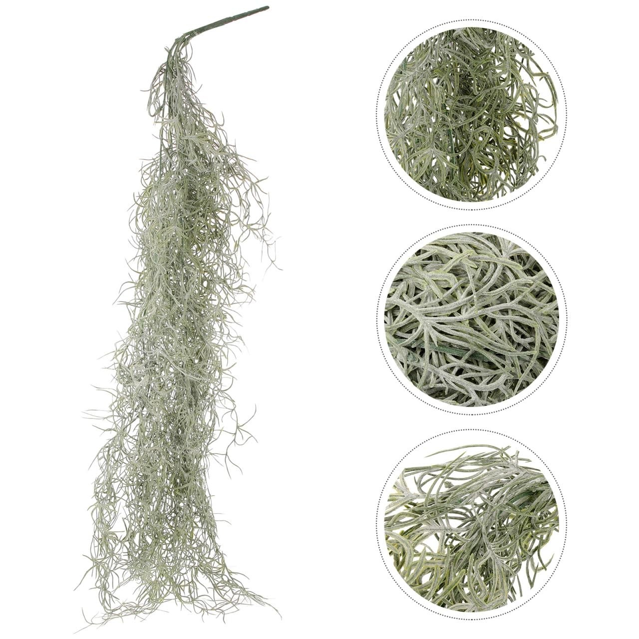 36 Inch Faux Hanging Moss Decor for Indoor Potted Plants Artificial Dried Mos…