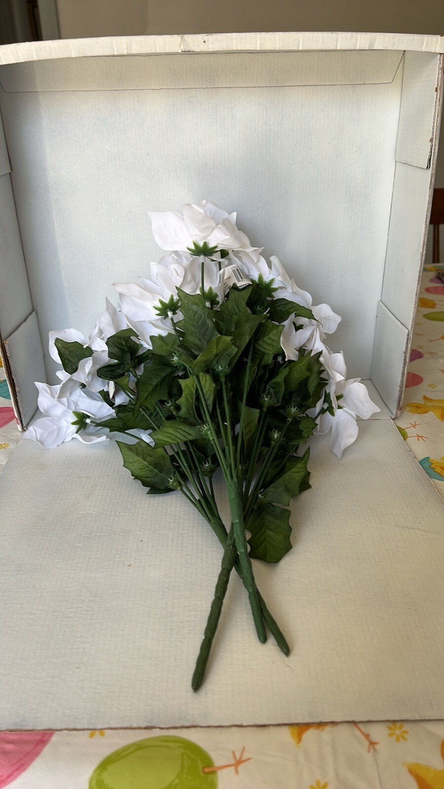 flowers, artificial flowers for decoration, White, Approximately 12” tall, 3