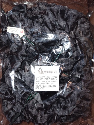 4 Open Black Roses Bouquets Silk Flowers 7 Buds 12 Inches Goth Halloween 👻 🎃