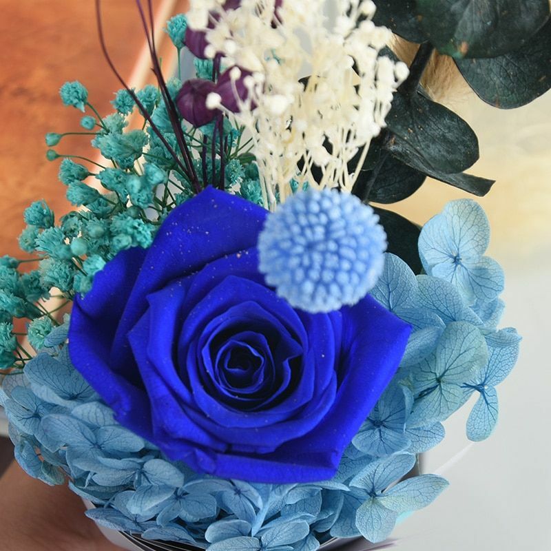 Eternal Rose Glass Bottle Birthday Valentine Wedding Mother Flowers Gift For Her