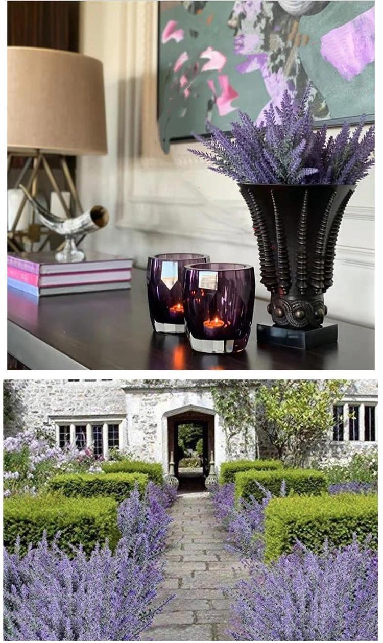 a Bunch of Provence Lavender Plastic Artificial Flowers False Plants Wedding Hom