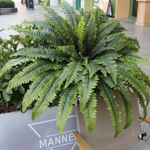 Artificial Ferns for Outdoors & Indoors, 51in Fake Fern Large Plants with 66