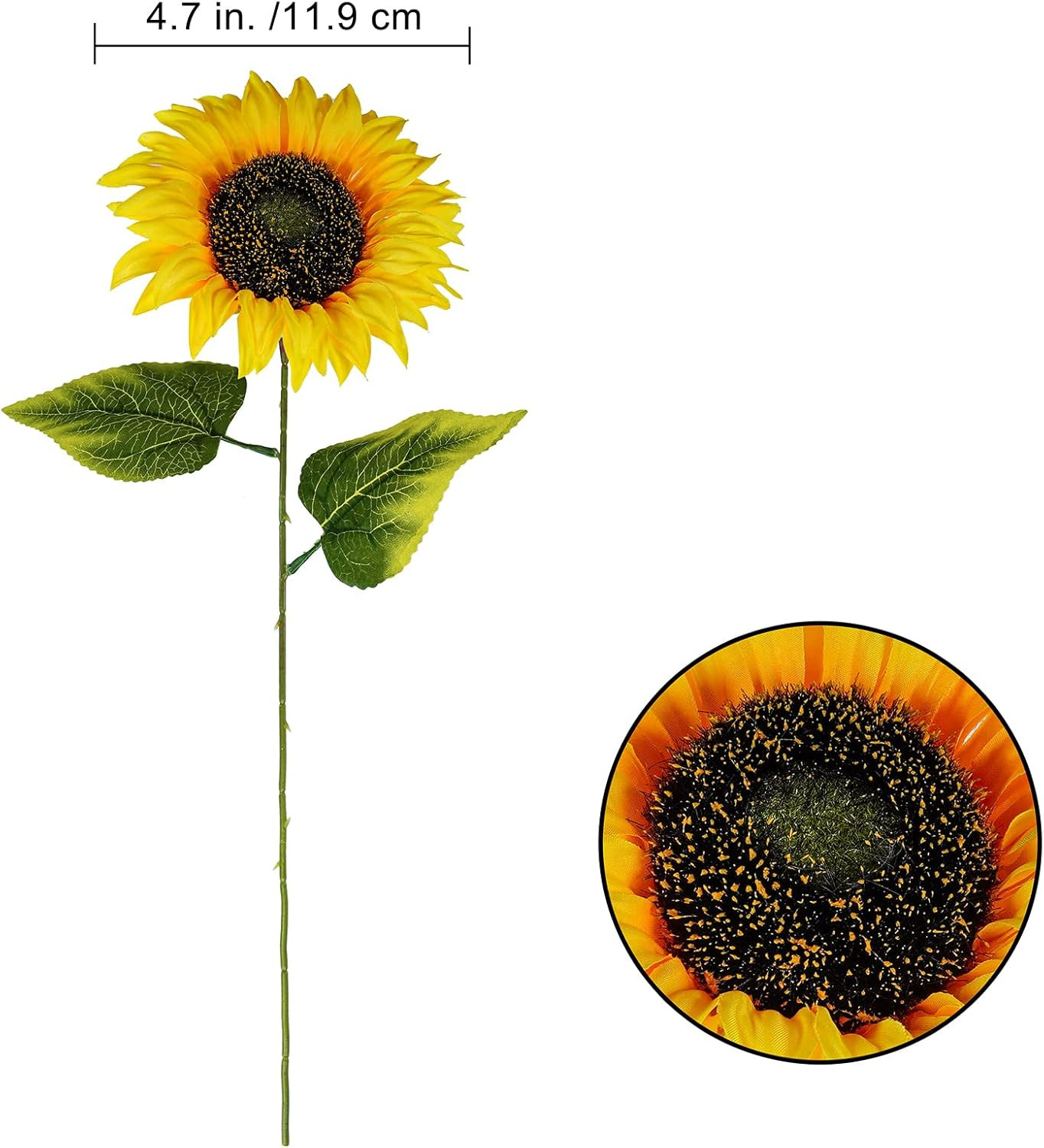 Artificial Sunflower Stems 9 Pack 19.7in Fake Flowers Wedding Home Decor Bouque