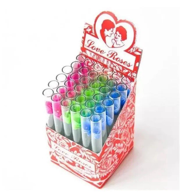 Love Roses Glass Tubes 36pcs-1BOX -WHOLESALE PRICE-FAST SHIPPING ✅