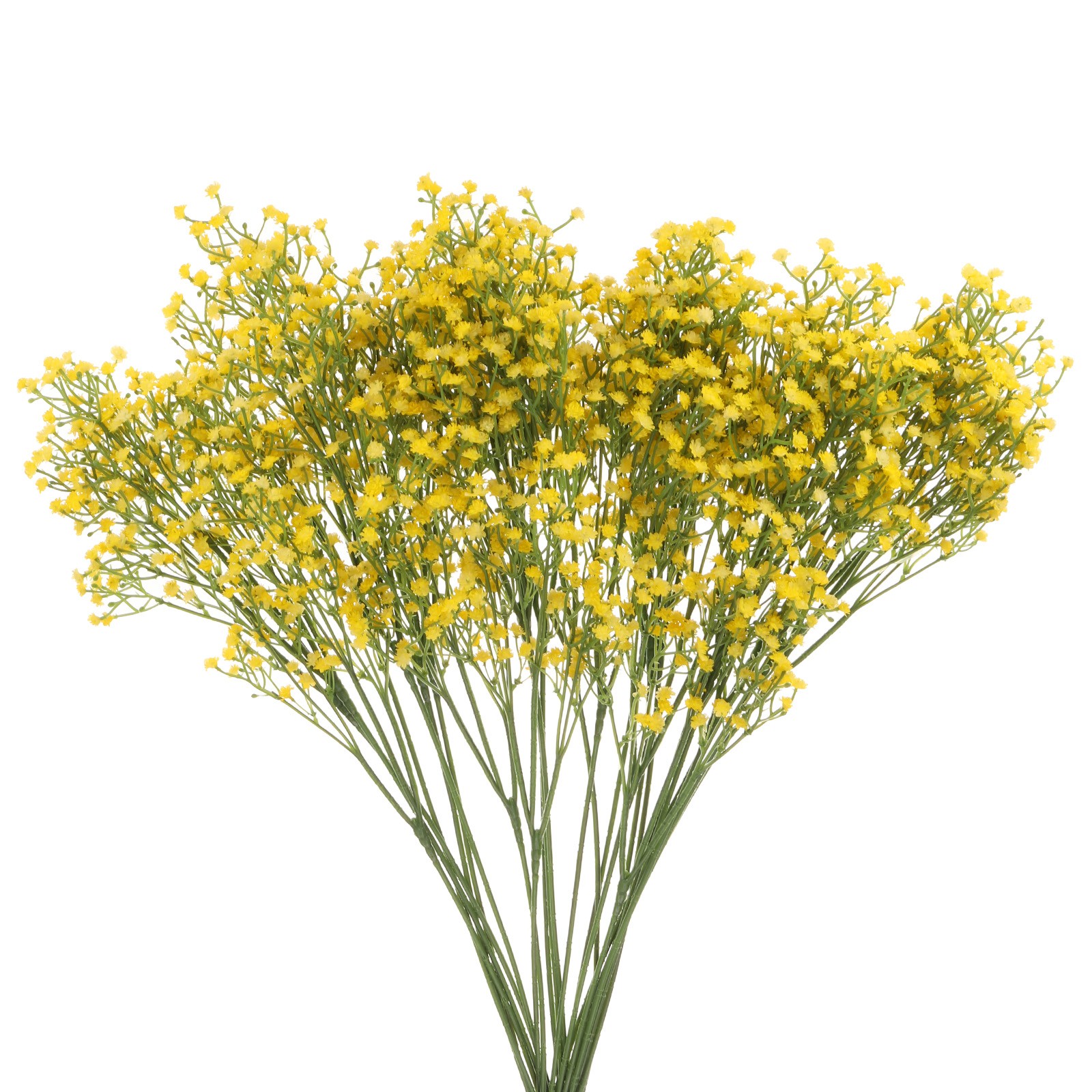 12Pcs Fake Artificial Flowers Bulk PU with Stems Yellow
