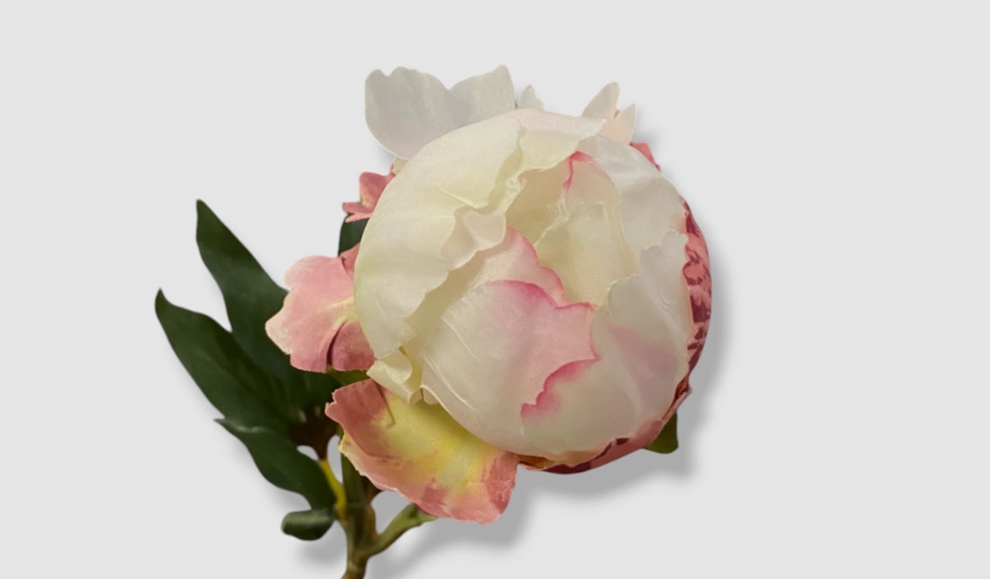 Terrain Faux Green & Pink Peony Floral Decorative Tree Spray
