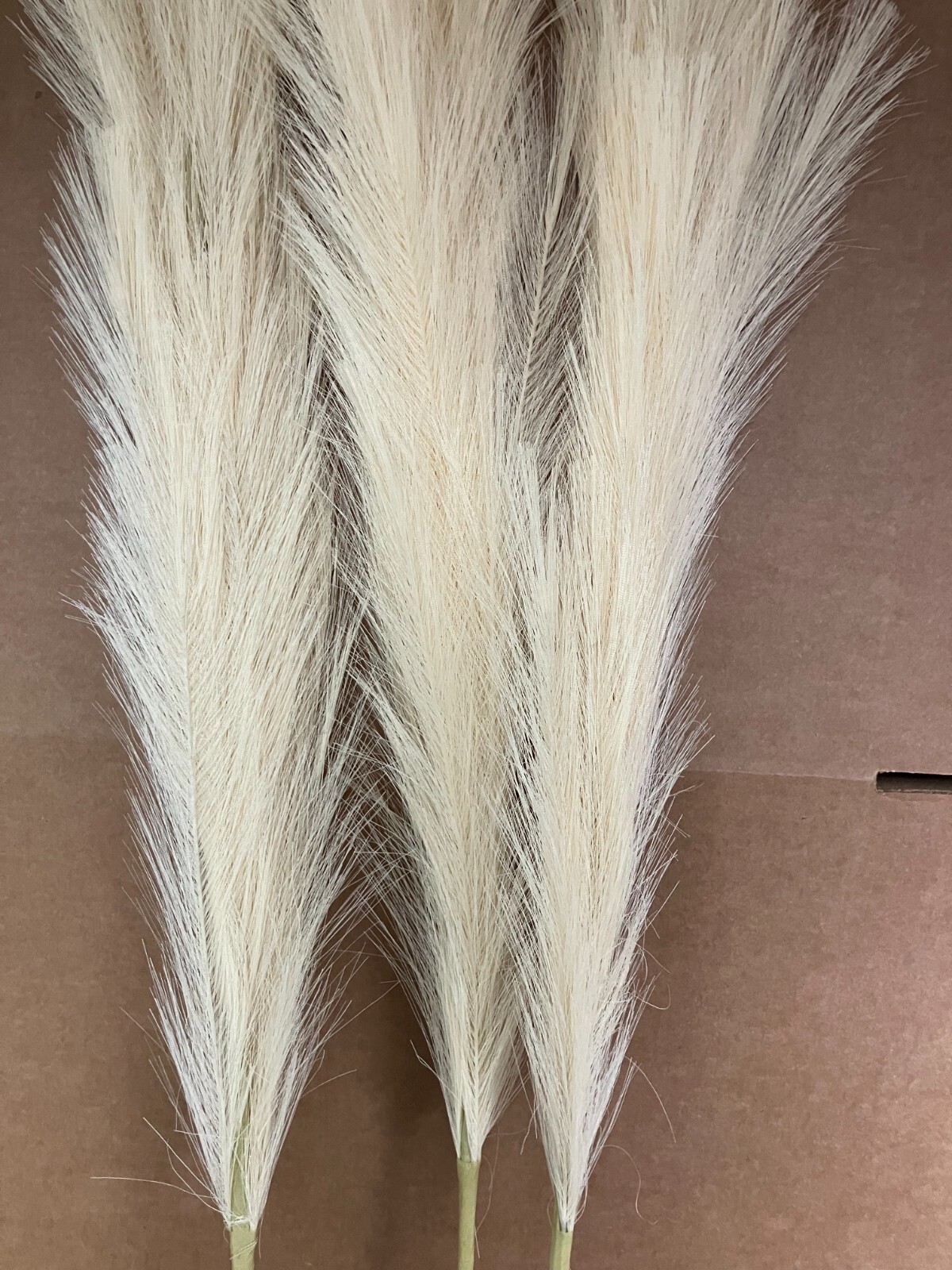 Faux Pampas Grass with 3 Large Artificial Pampas Grass Stems — 45″, 7 boxes of 3
