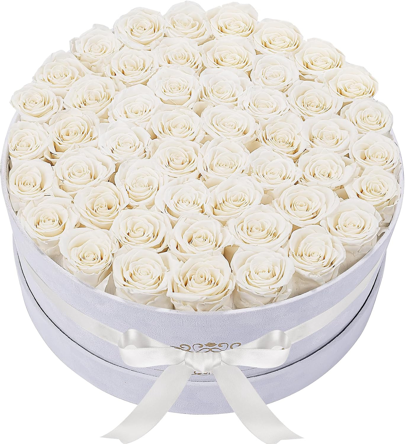 50 Piece Roses in a Velvet Box, Flowers for Delivery, Presereved Flowers Birthda