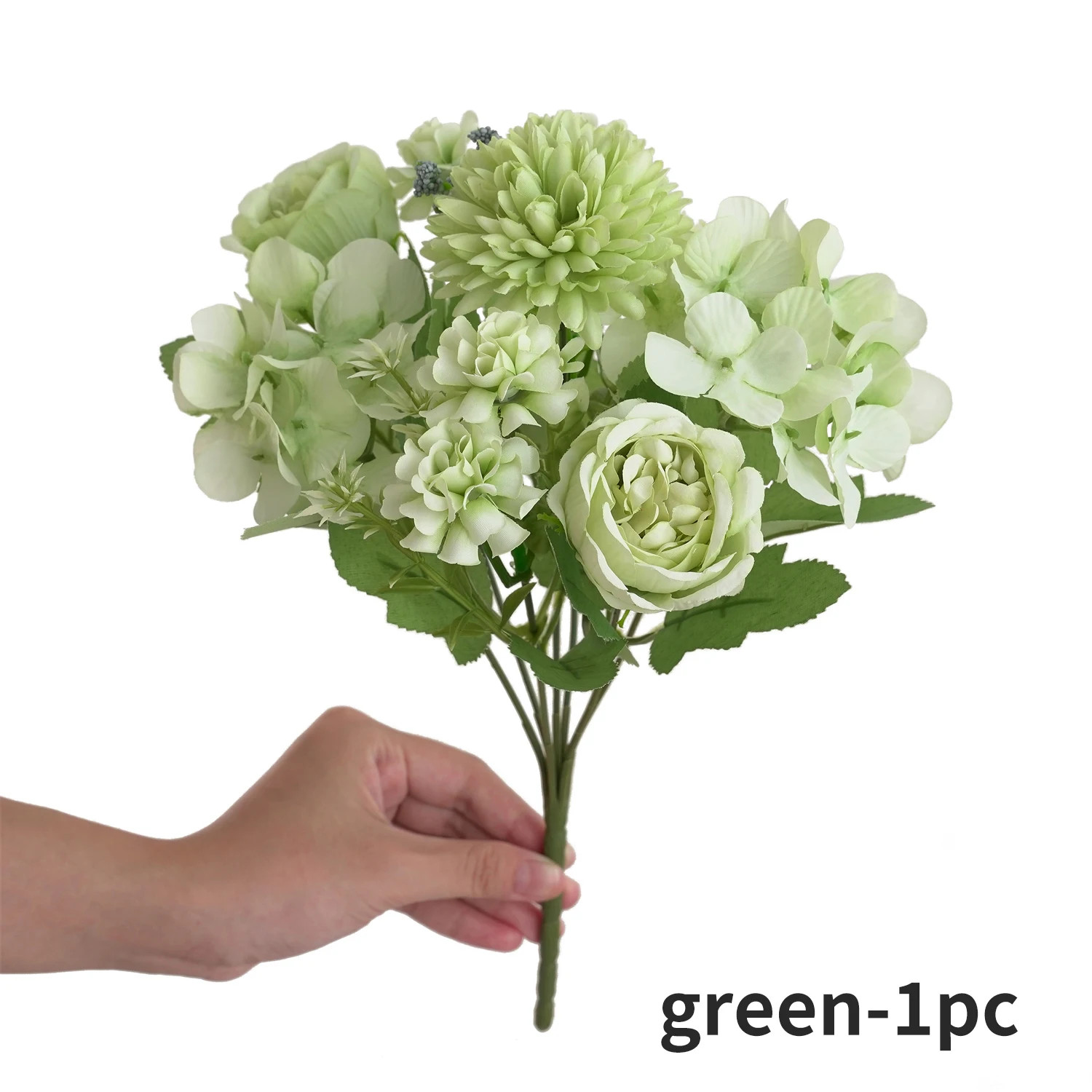 1/4Pcs Realistic Artificial Flower Bouquet, Reusable Faux Peony Chrysanthemums H