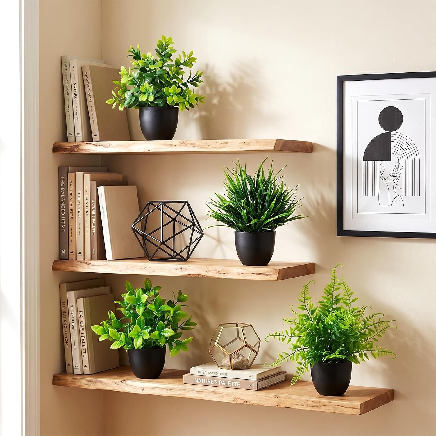 4 Pack Mini Artificial Plants Fake Potted Plants for Home Office Bathroom She…