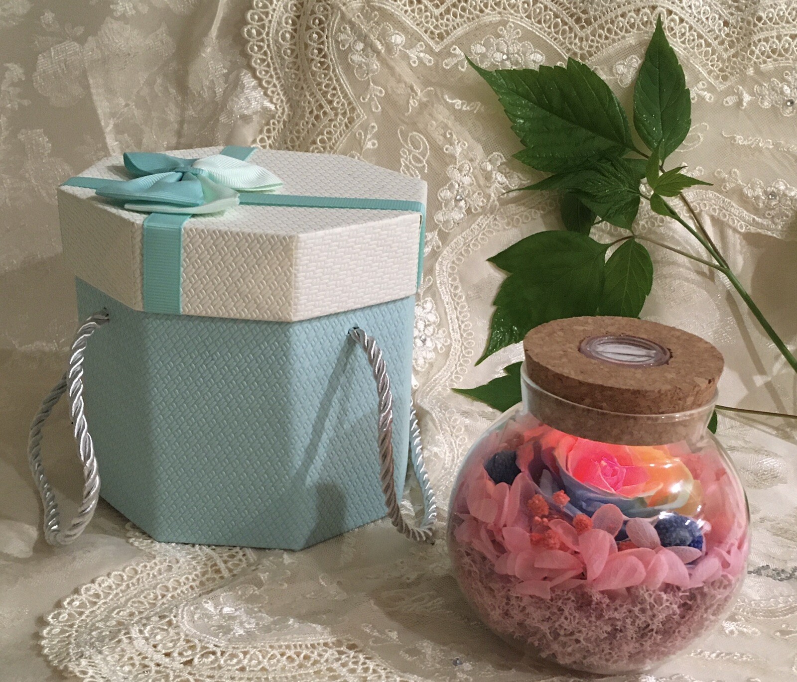 Sanran Forever Eternal Real Preserved Rose With Led Mood Light Valentine Gift