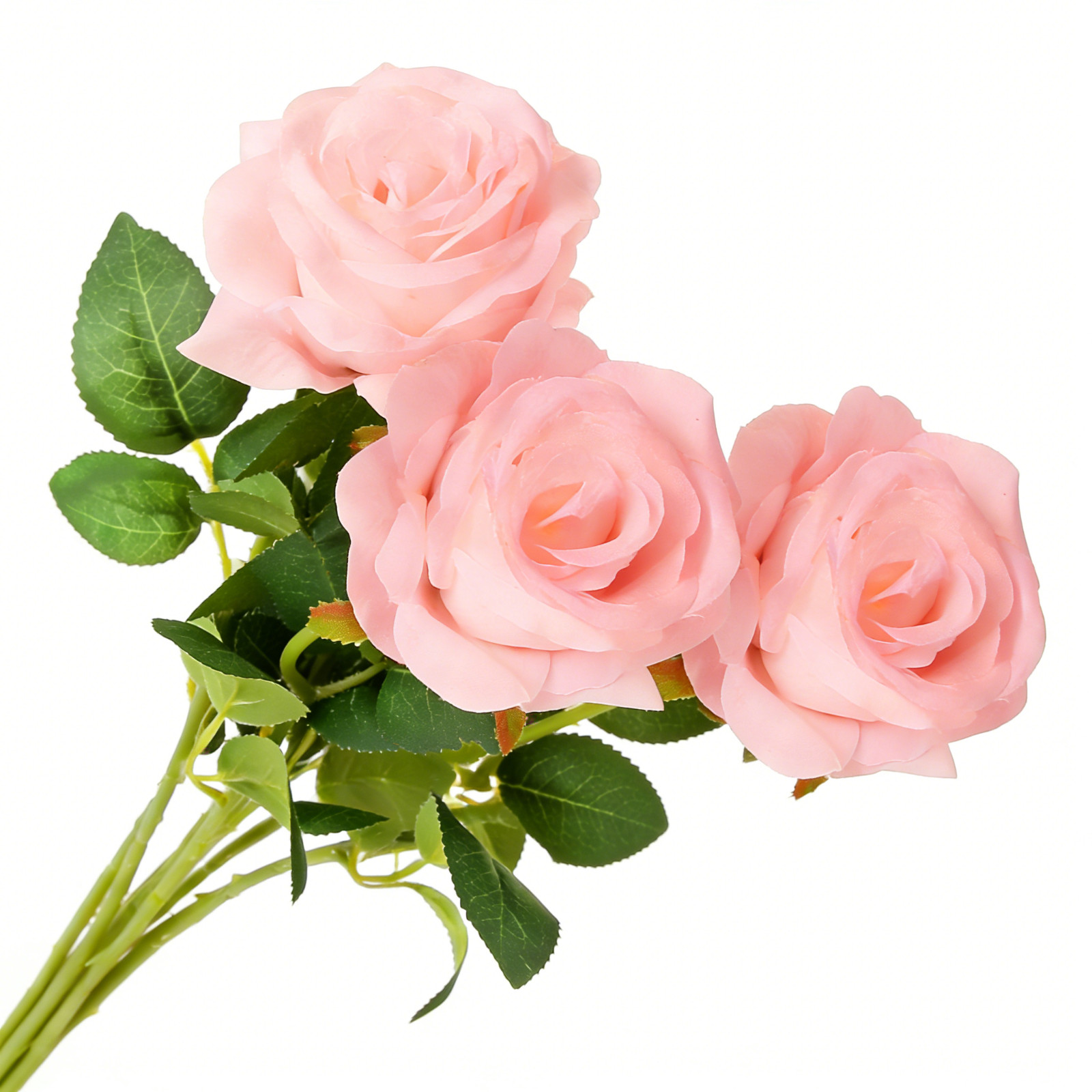 3Pcs Silk Roses Artificial Flowers Realistic Bouquet Home Decor valentine
