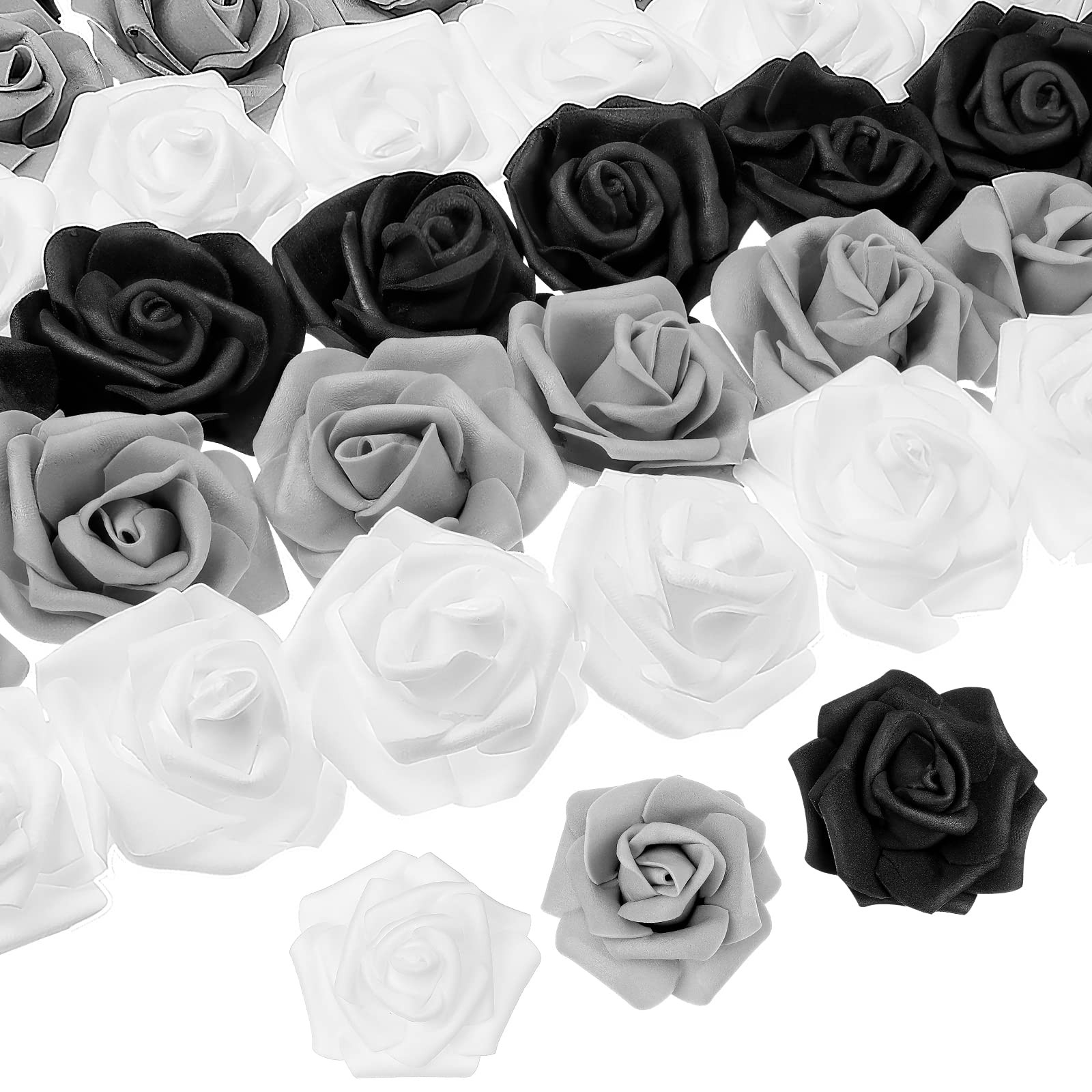 200 Pcs Artificial Rose Flower Heads Bulk Fake Foam Roses Mini Faux Flower fo…