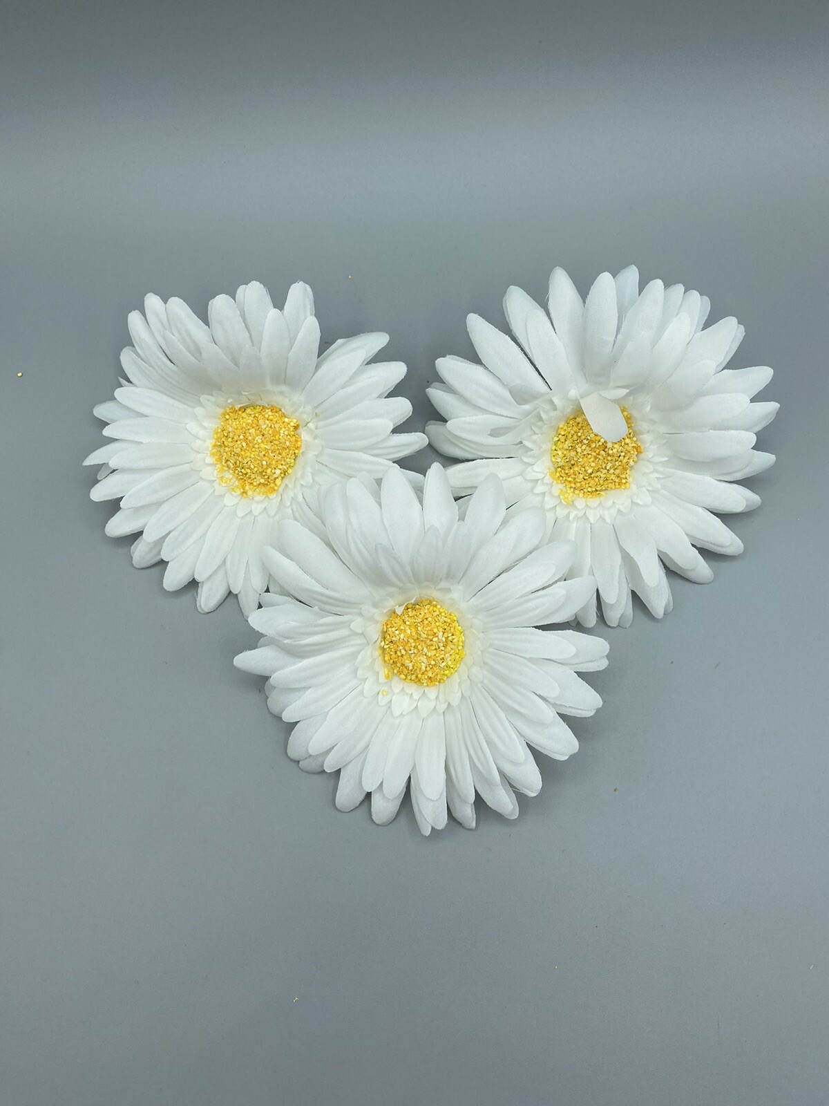 Artificial Gerbera Heads Flowers Purple Pink White Set Of Nine