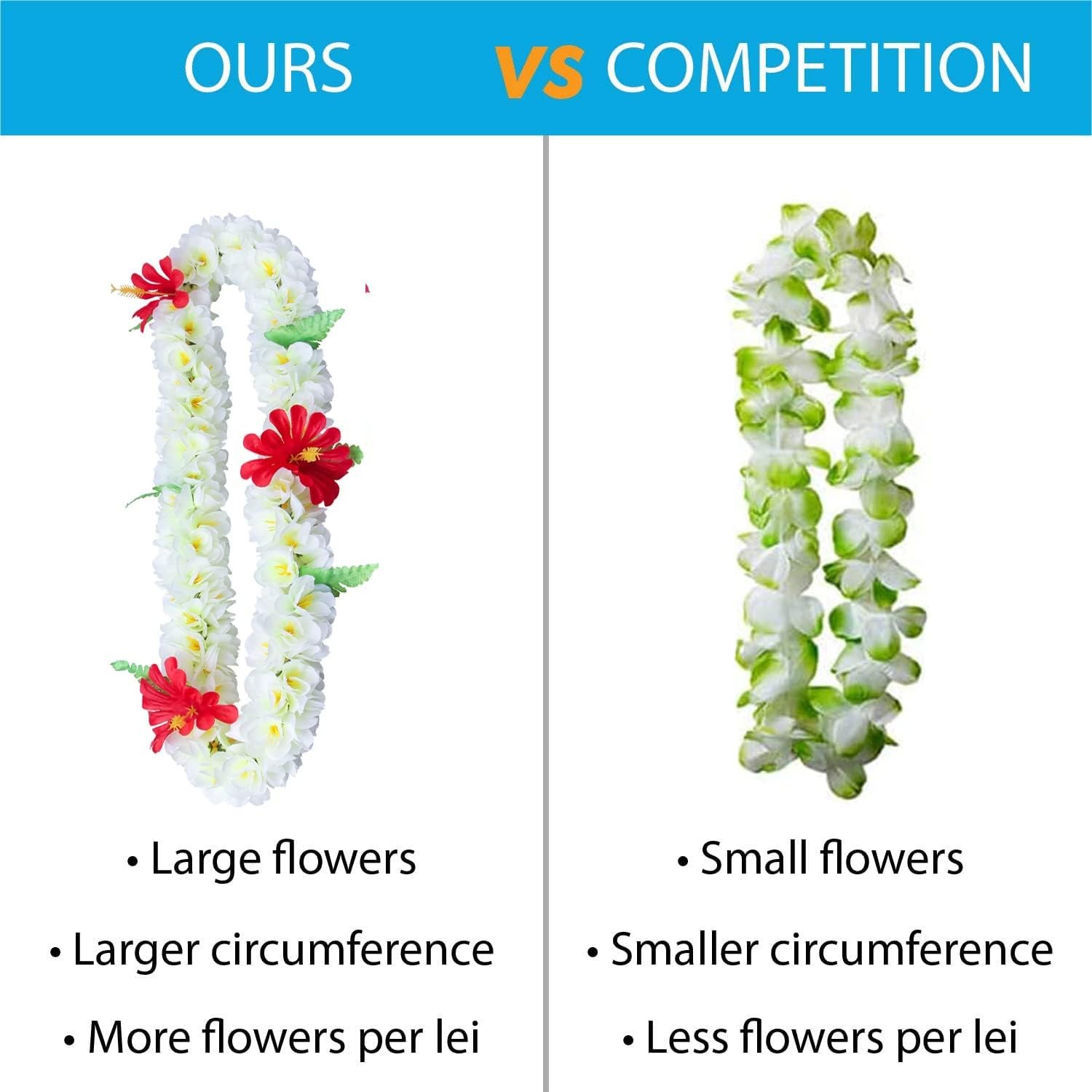 1PCS Luxury Necklaces Hawaiian Leis Graduation Tropical Flower Lei Luau Wreat…
