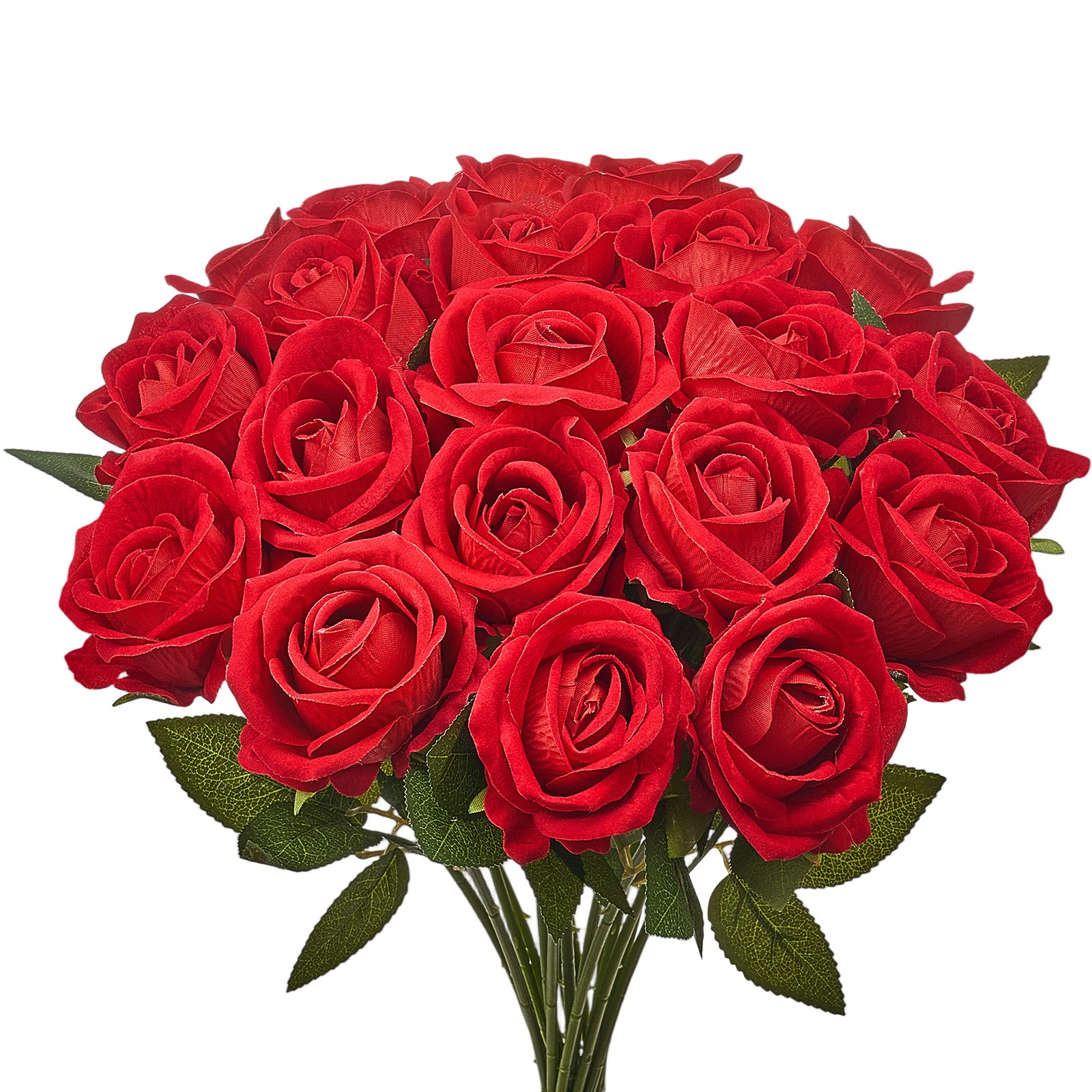 VEVOR 500 Pcs Red Roses Artificial Flowers Realistic Bouquet for Xmas Home Decor