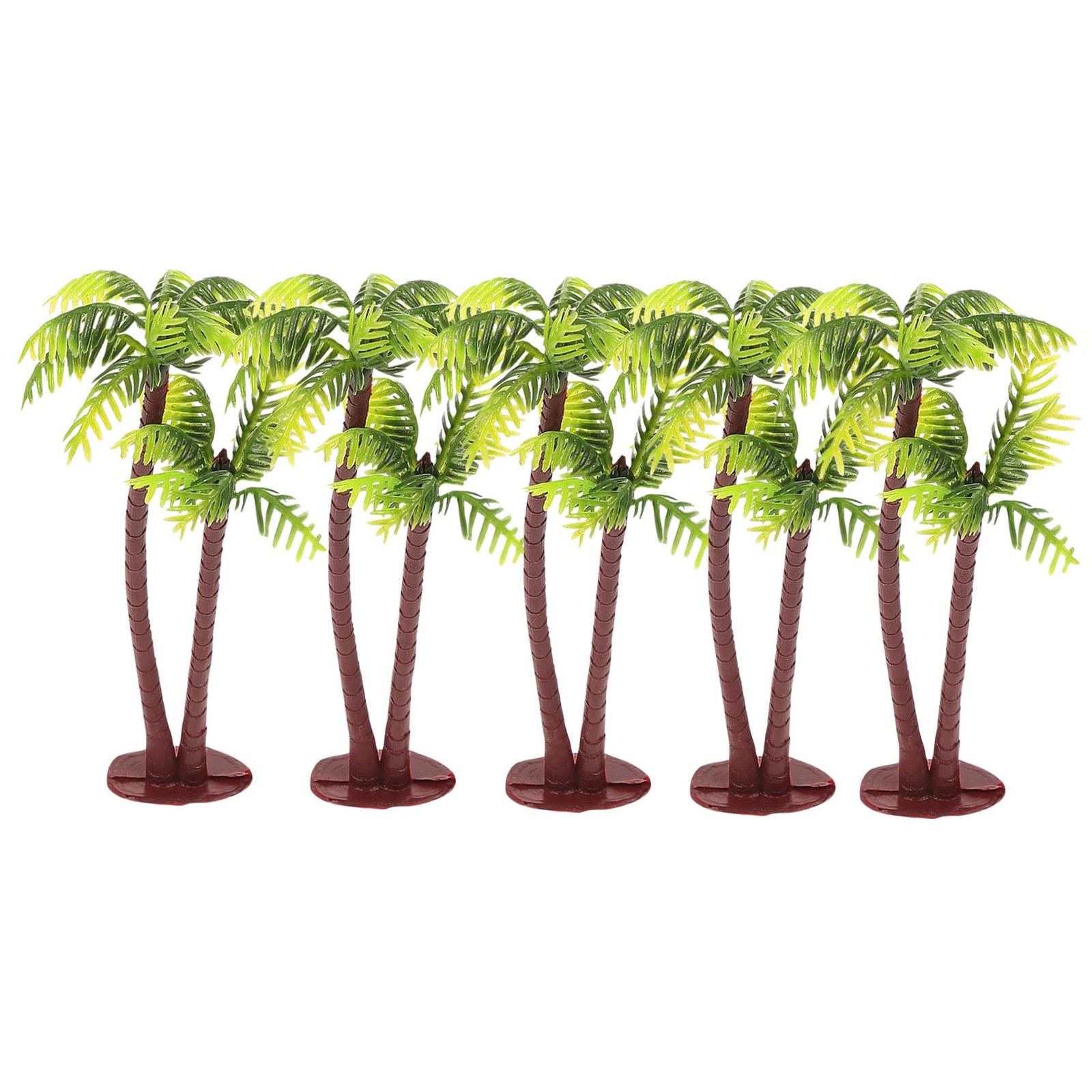 5PCS Mini Simulated Coconut Palm Tree Decoration, 5.12 Inch Artificial Miniat…