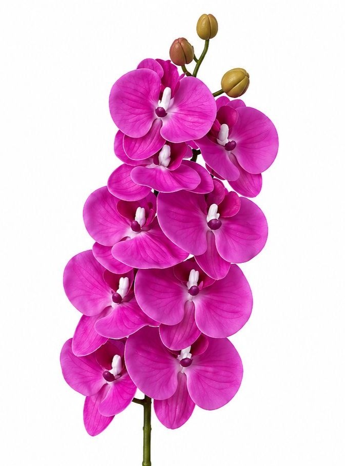 Purple Orchid Stem Artificial Floral Pick 26 Inch Magenta Purple Faux Orchid Spr