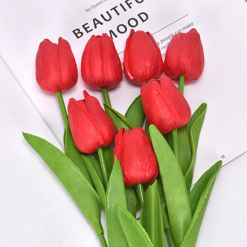 New Plastic Tulips Art Artificial Flowers For Home Decor Wedding Party Ceremony