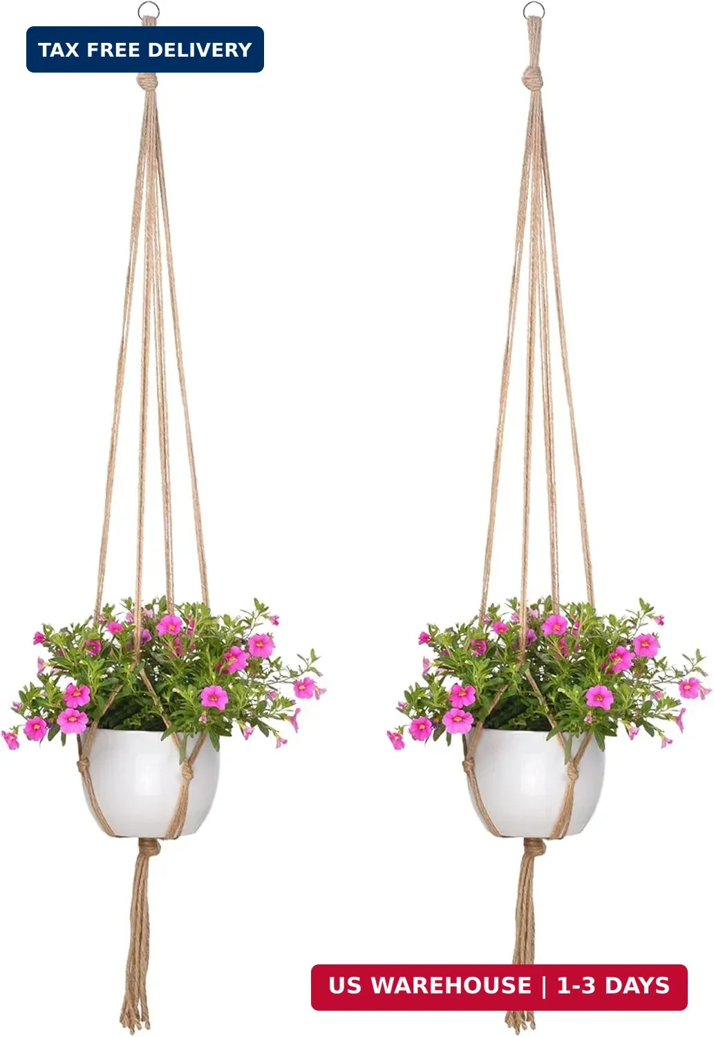 EBOOT 2 Pack 48 Inch Large Macrame Plant Hanger Rope to Hang Flower Pot Plant Ho