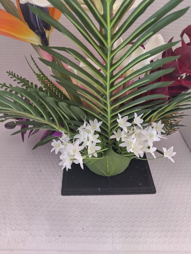 Artificial Tropical table centerpiece