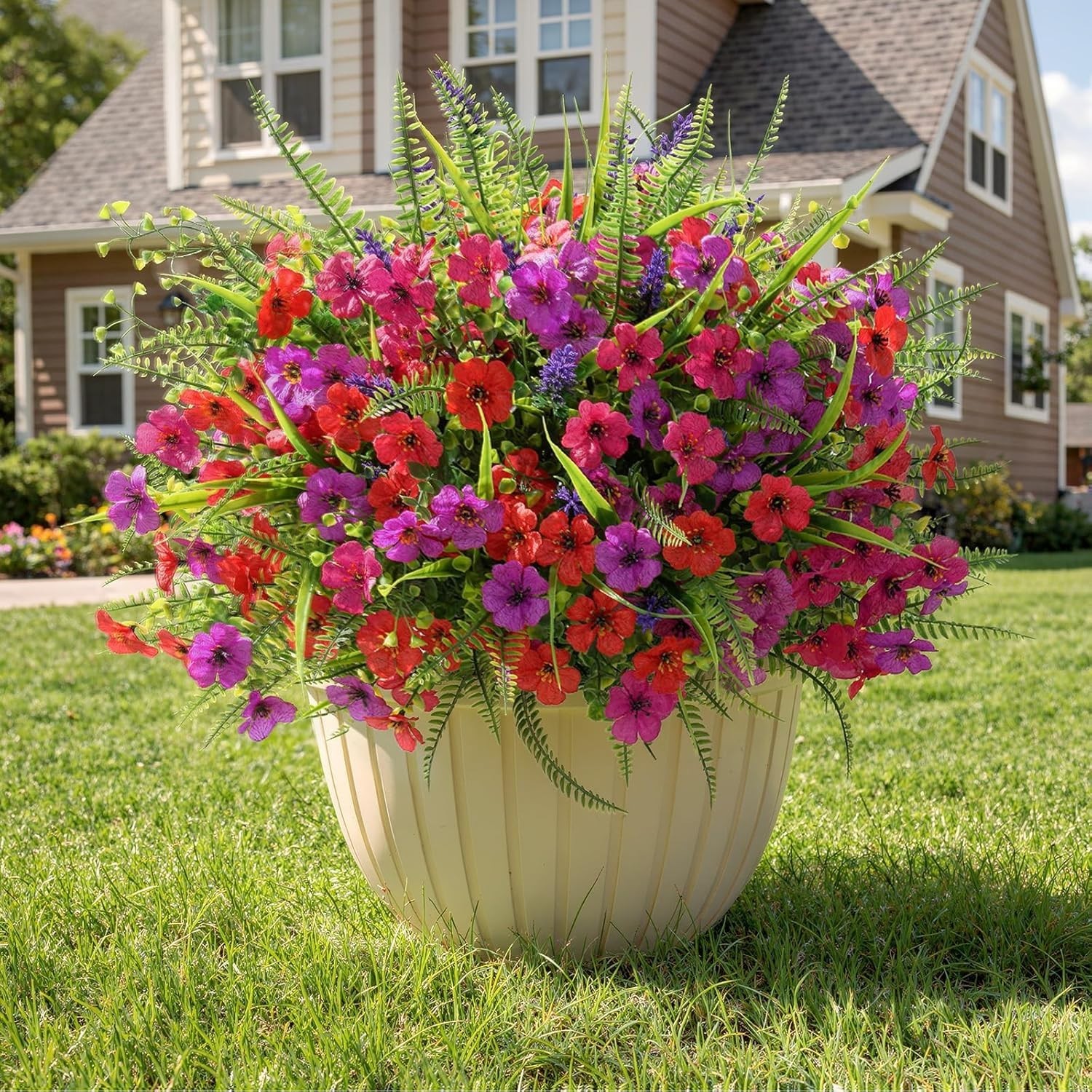 Spring 24 Bundles Faux Plants – Luxurious UV Resistant Decor for -Round Use