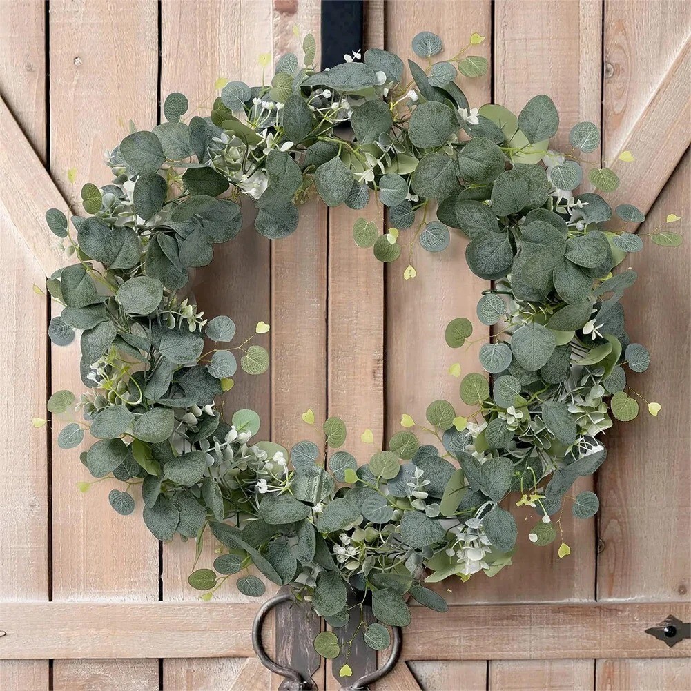2 Pack 6.5ft Artificial Eucalyptus Garland Lambs Ear Garland Faux Leaves Vines
